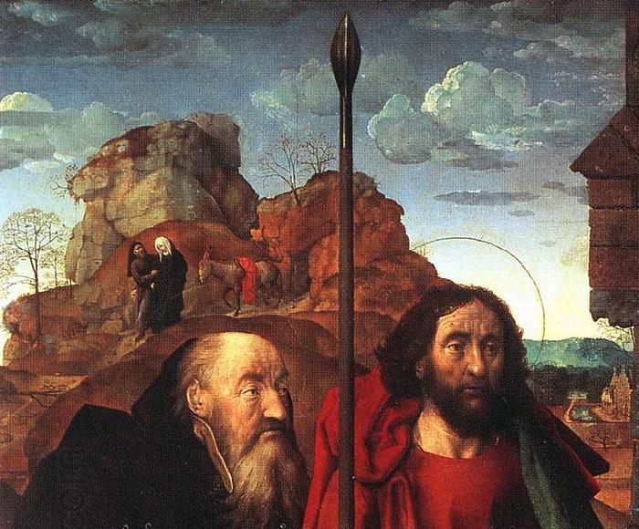 Hugo van der Goes Sts Anthony and Thomas with Tommaso Portinari oil painting picture